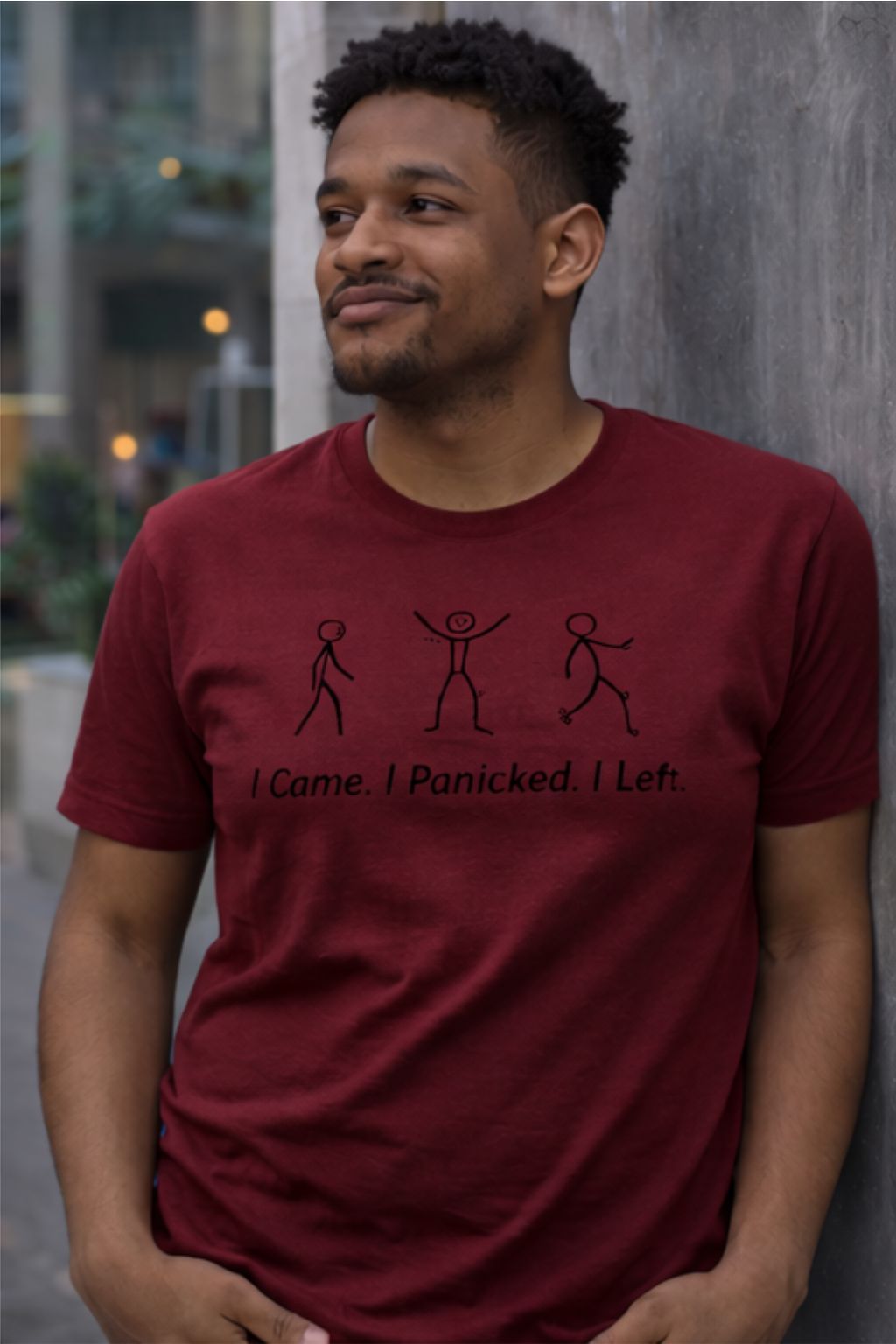 I Came. I Panicked. I Left. – Existential Humor Unisex T-Shirt