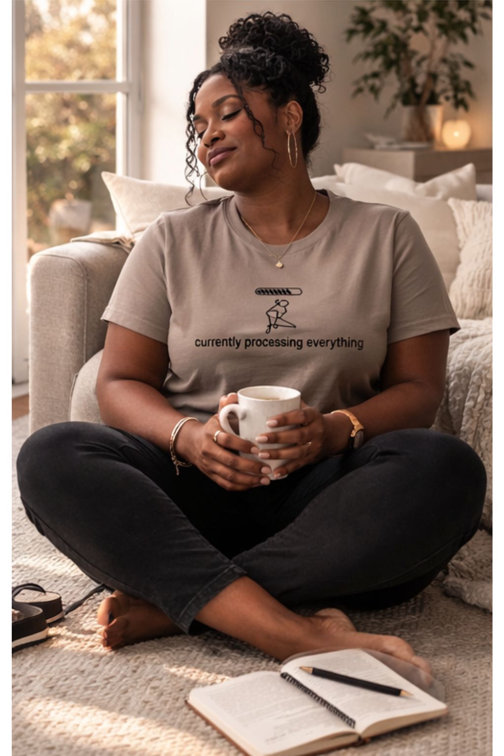 Currently Processing Everything – Existential Humor Unisex T-Shirt