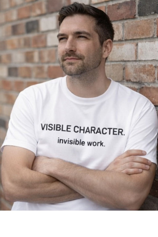 Visible Character Invisible Work T-Shirt (White)