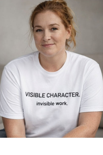 Visible Character Invisible Work T-Shirt (White)
