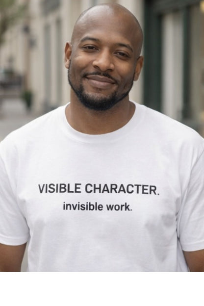 Visible Character Invisible Work T-Shirt (White)