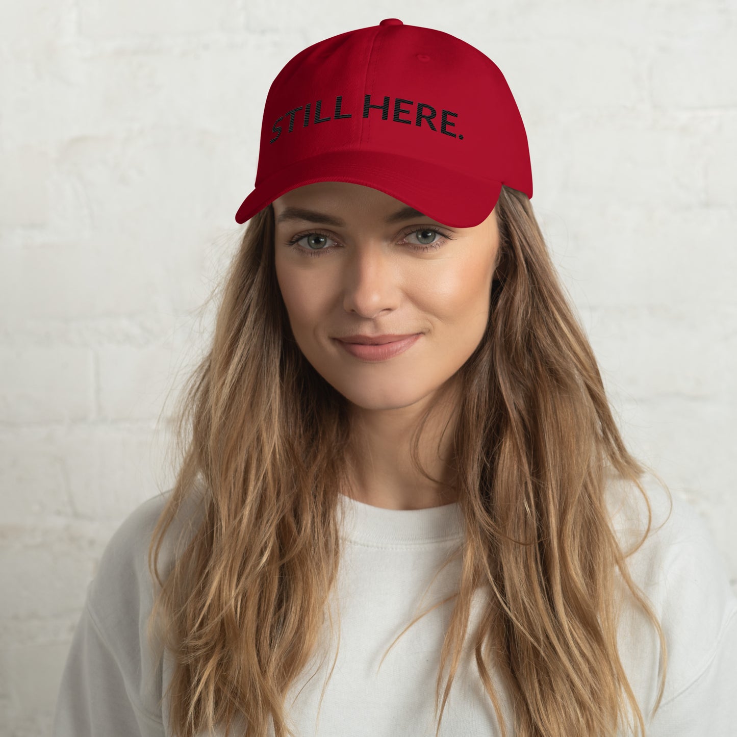 STILL HERE Hat in cranberry — Still Here Co. light colors hat