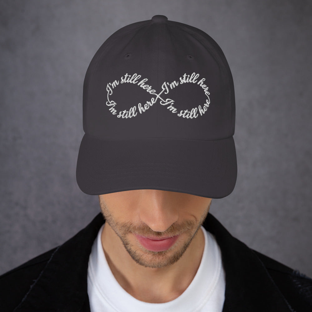 I'm Still Here Infinity Hat in dark grey — Still Here Co. dad hat