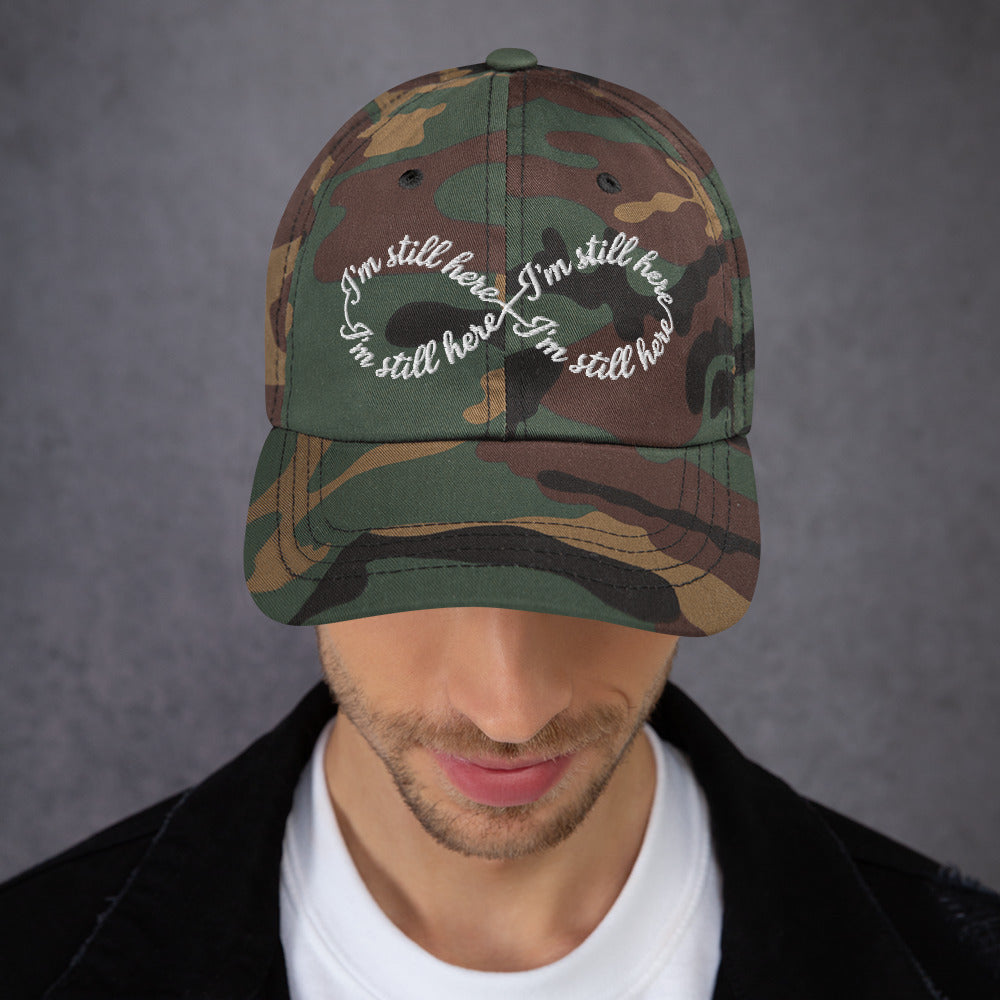 I'm Still Here Infinity Hat in green camo — Still Here Co. hat