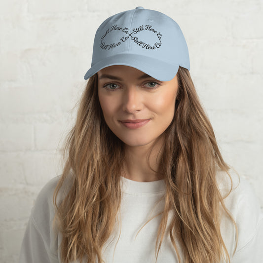 Still Here Co. Infinity Hat in light blue — Still Here Co. embroidered cap