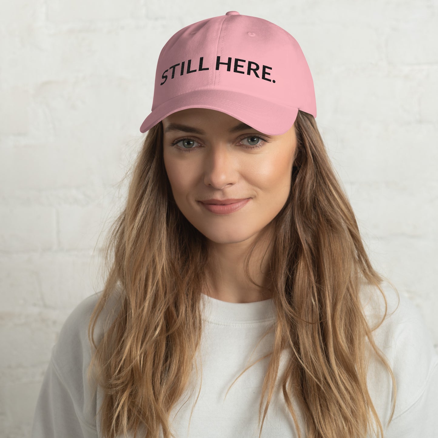 STILL HERE Hat in pink — Still Here Co. dad hat light colors