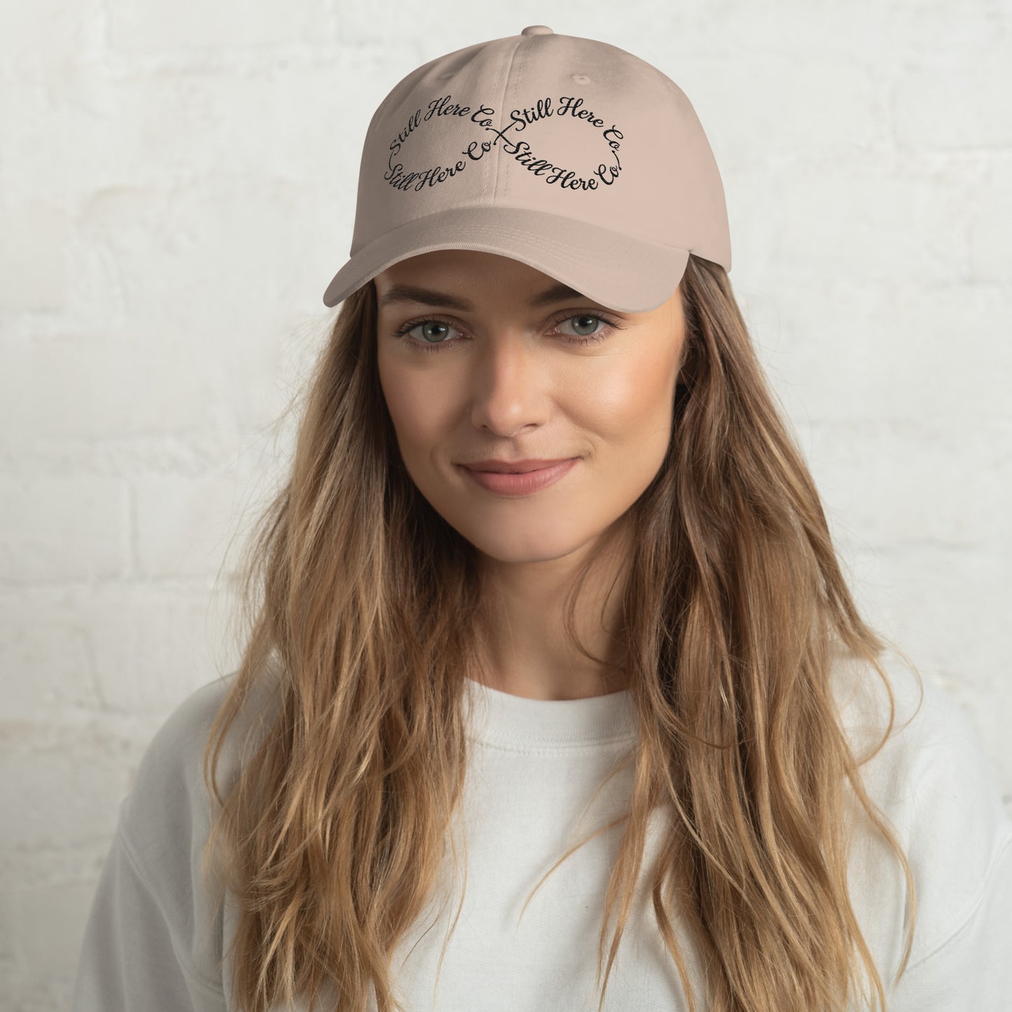 Still Here Co. Infinity Hat in stone — Still Here Co. brand hat