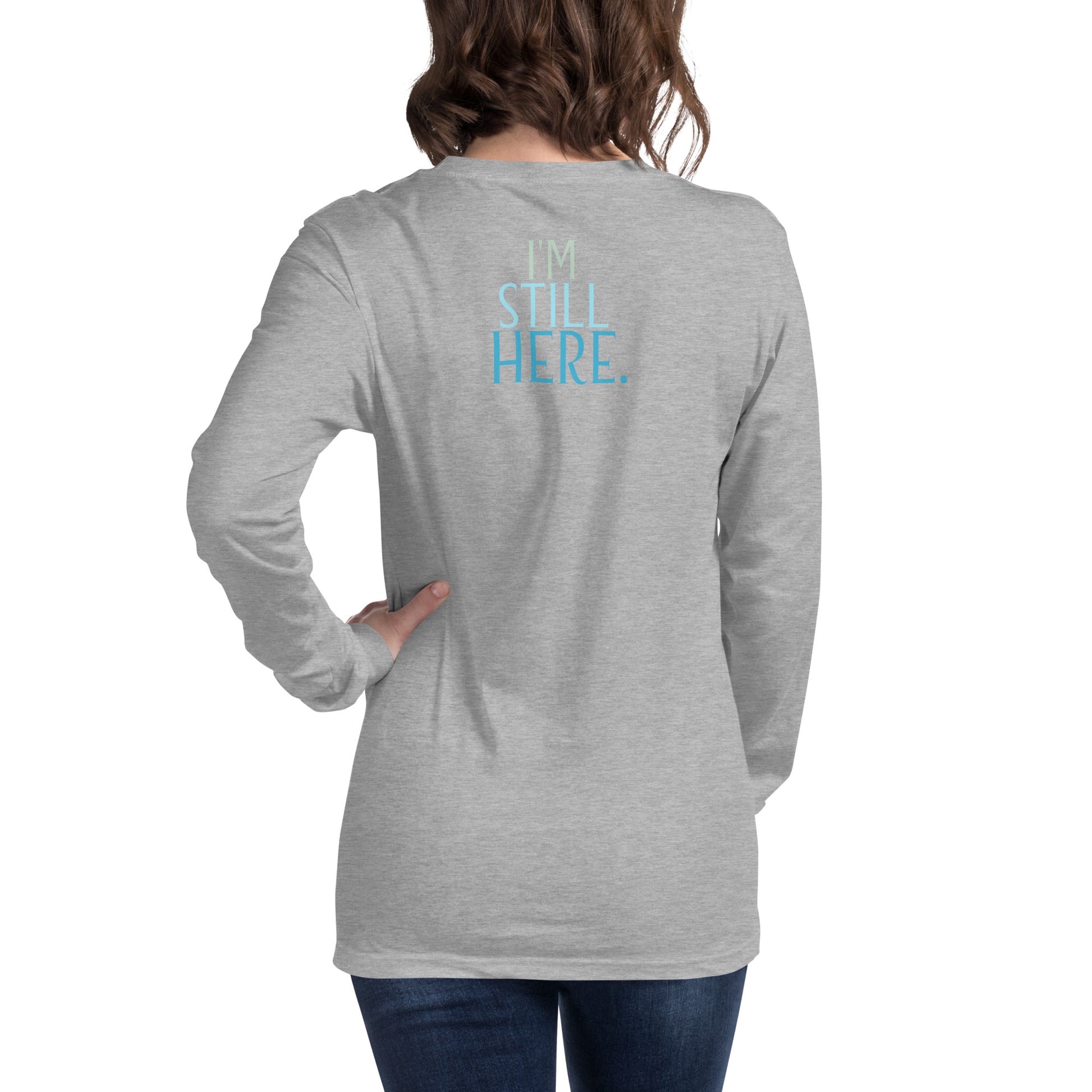 Despite... athletic heather back — Still Here Co. statement shirt