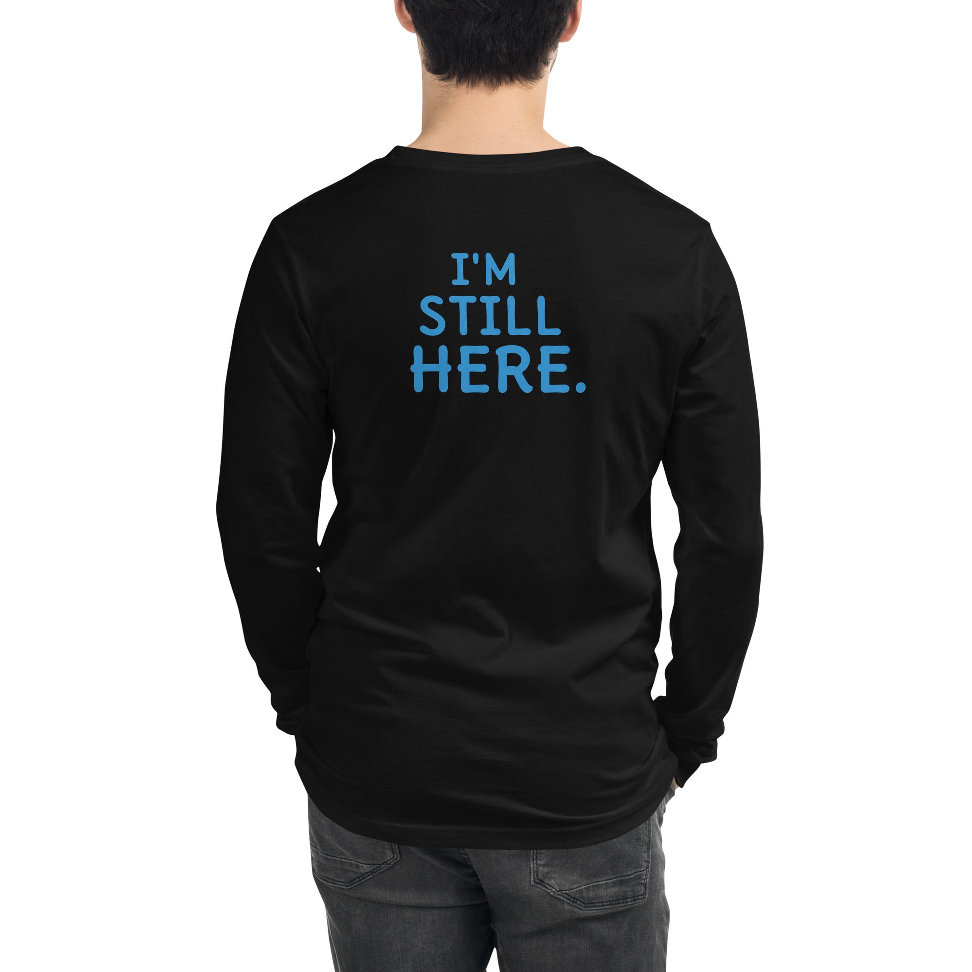 Underneath It All tee in black — back view — Still Here Co.