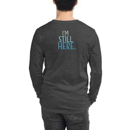 Despite... dark grey heather back view — Still Here Co.