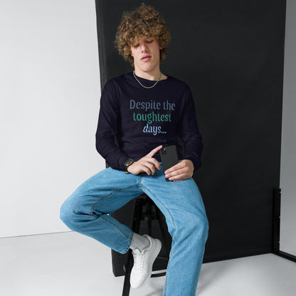 Despite... tee in navy — Still Here Co. unisex long sleeve