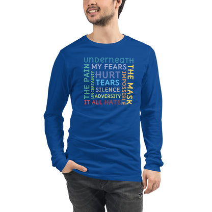 Underneath It All unisex tee in royal blue — Still Here Co. apparel