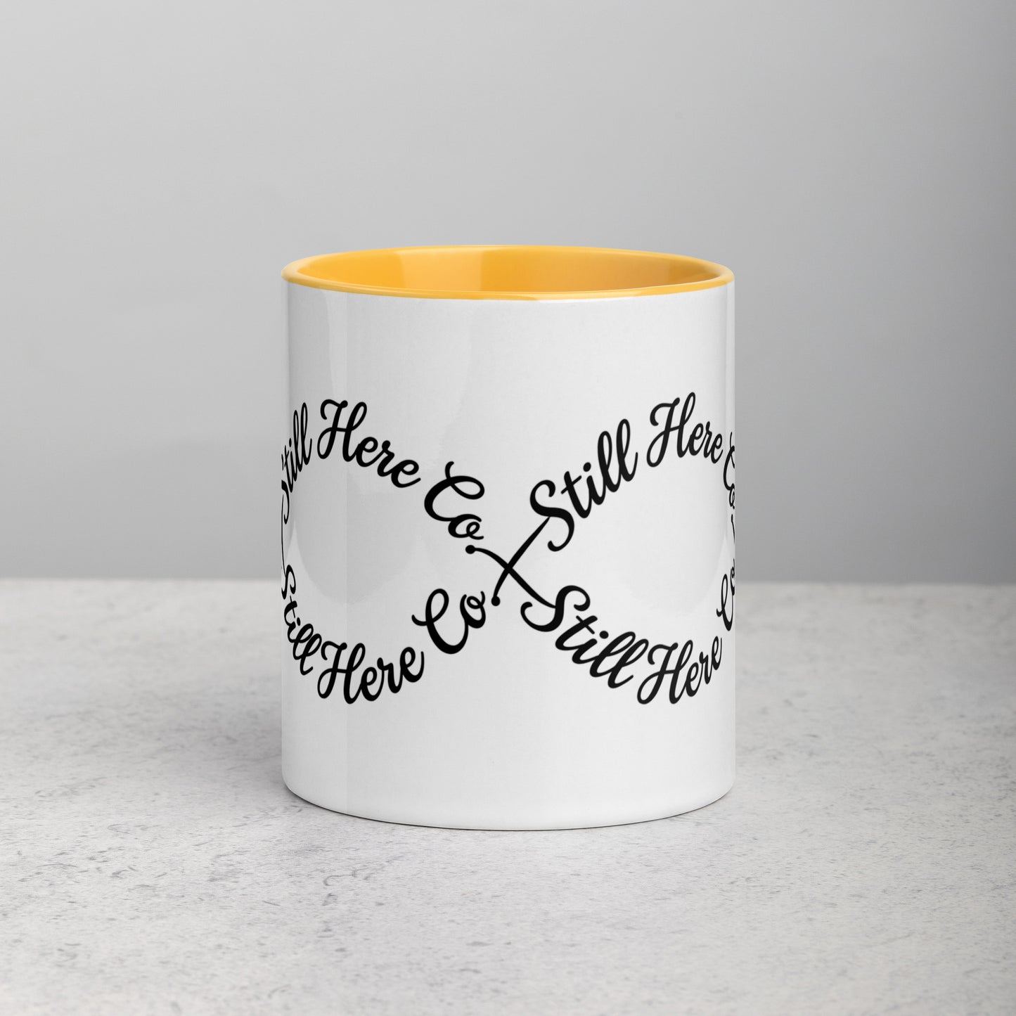 Still Here Co. Infinity Mug in golden yellow 11oz — Still Here Co.