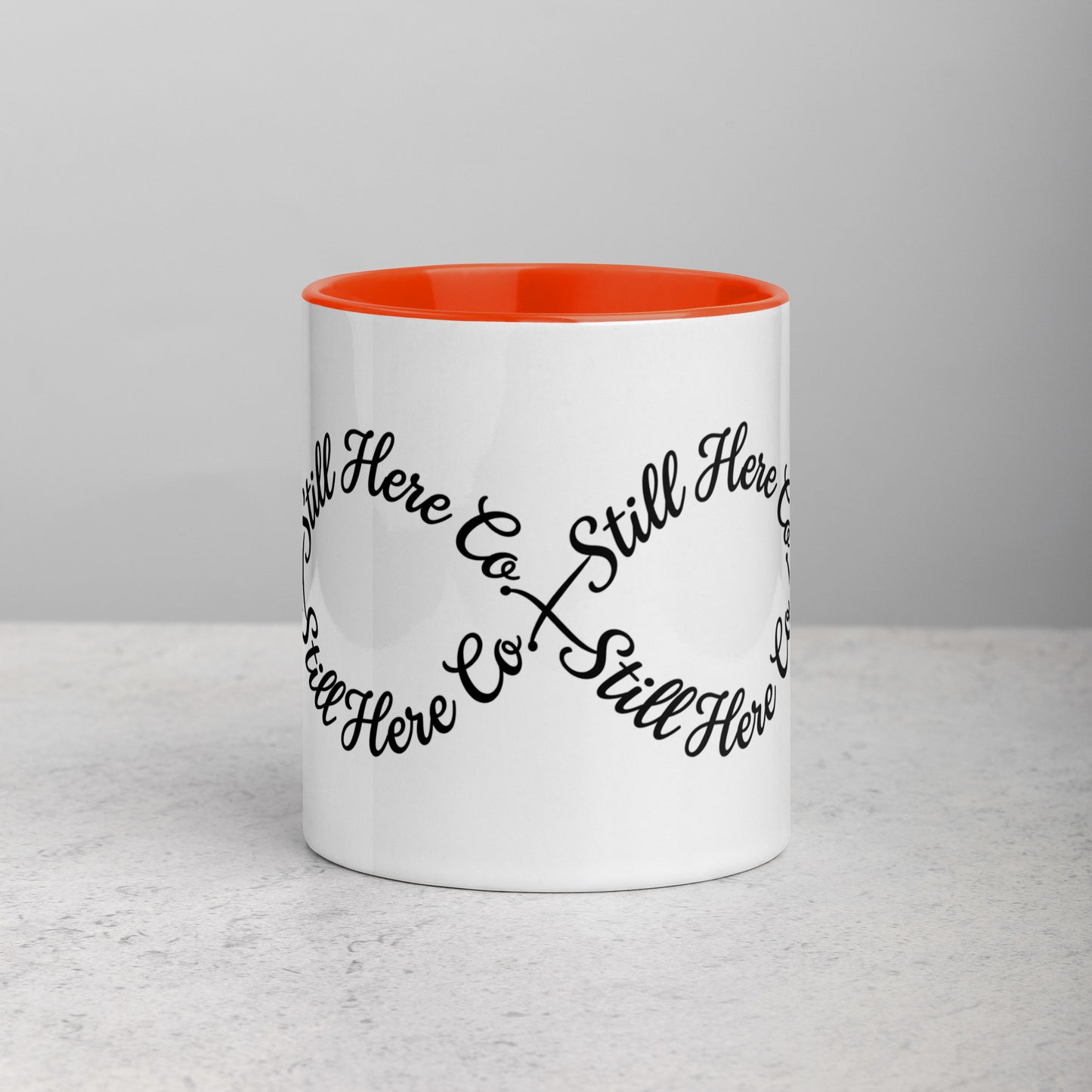 Still Here Co. Infinity Mug in orange 11oz — Still Here Co. mug