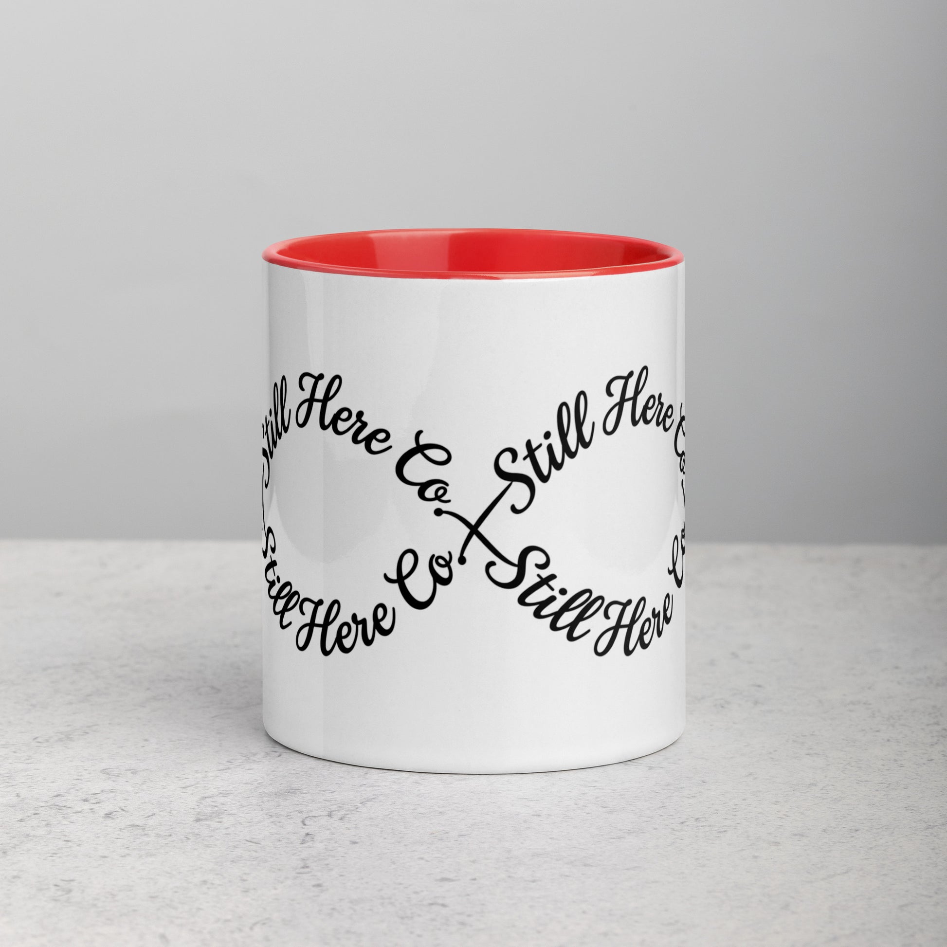 Still Here Co. Infinity Mug in red 11oz — Still Here Co.