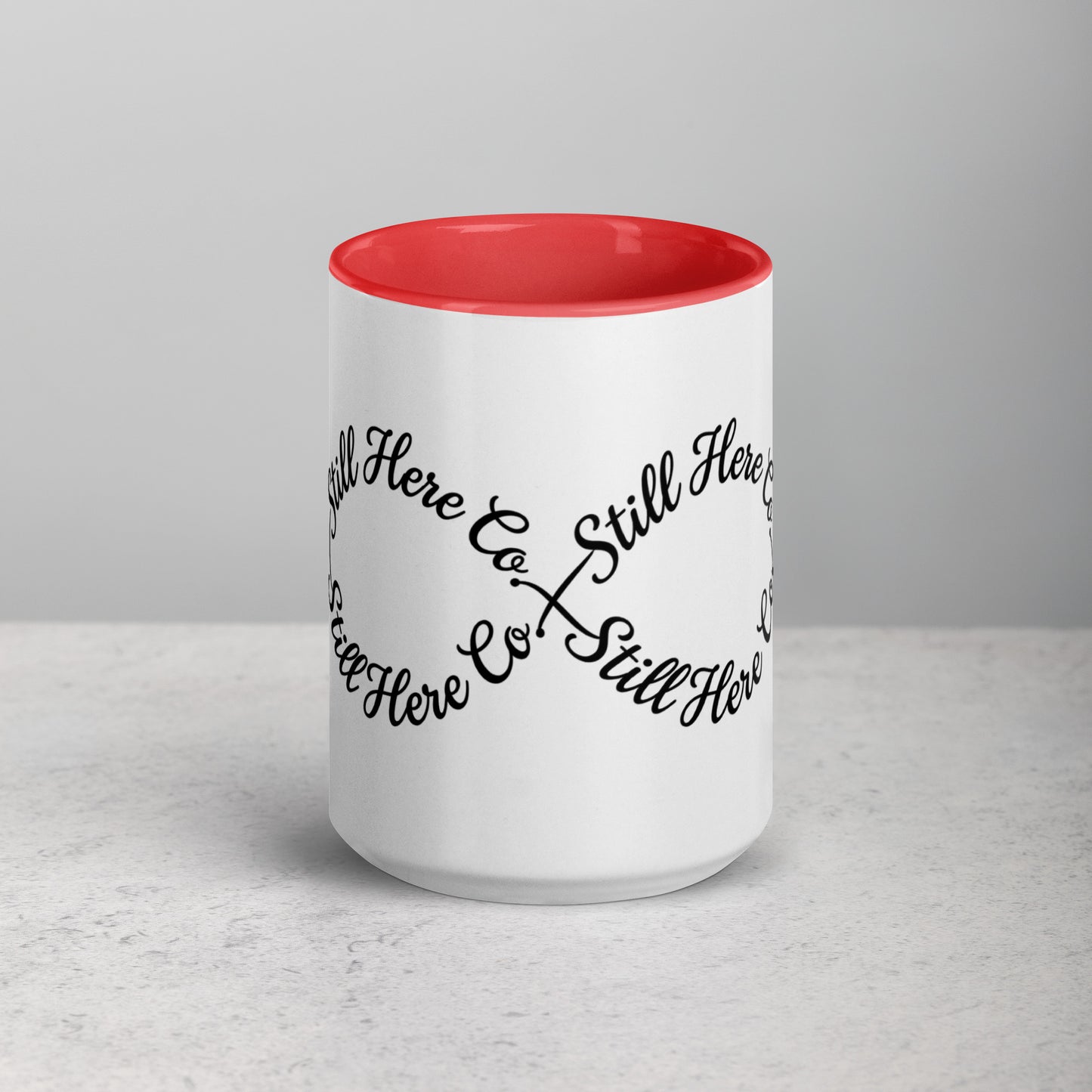 Still Here Co. Infinity Mug in red 15oz — Still Here Co. ceramic mug